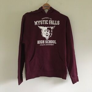 The Vampire Diaries Mystic Falls Timberwolves High School Hoodie Unisex S Maroon